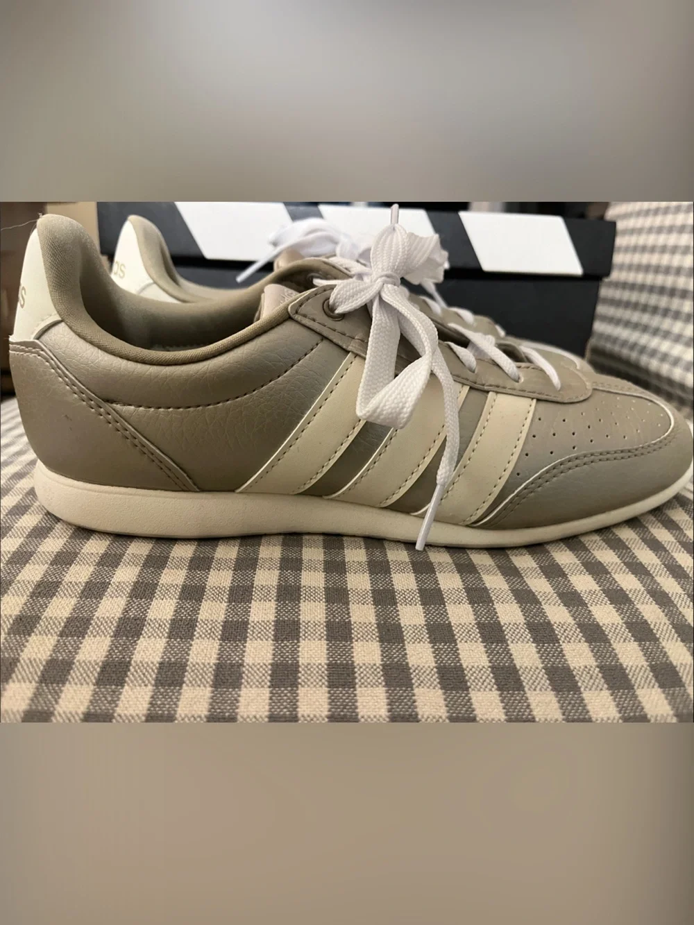 adidas women’s Retro Low-Top Sneakers in Metallic and Cream